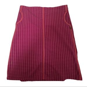 purple midi skirt